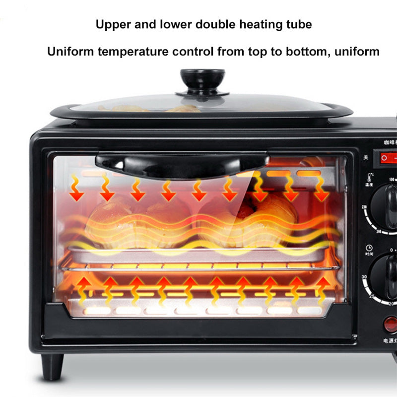 Horno Electrico Cafetera Freidora 3 En 1