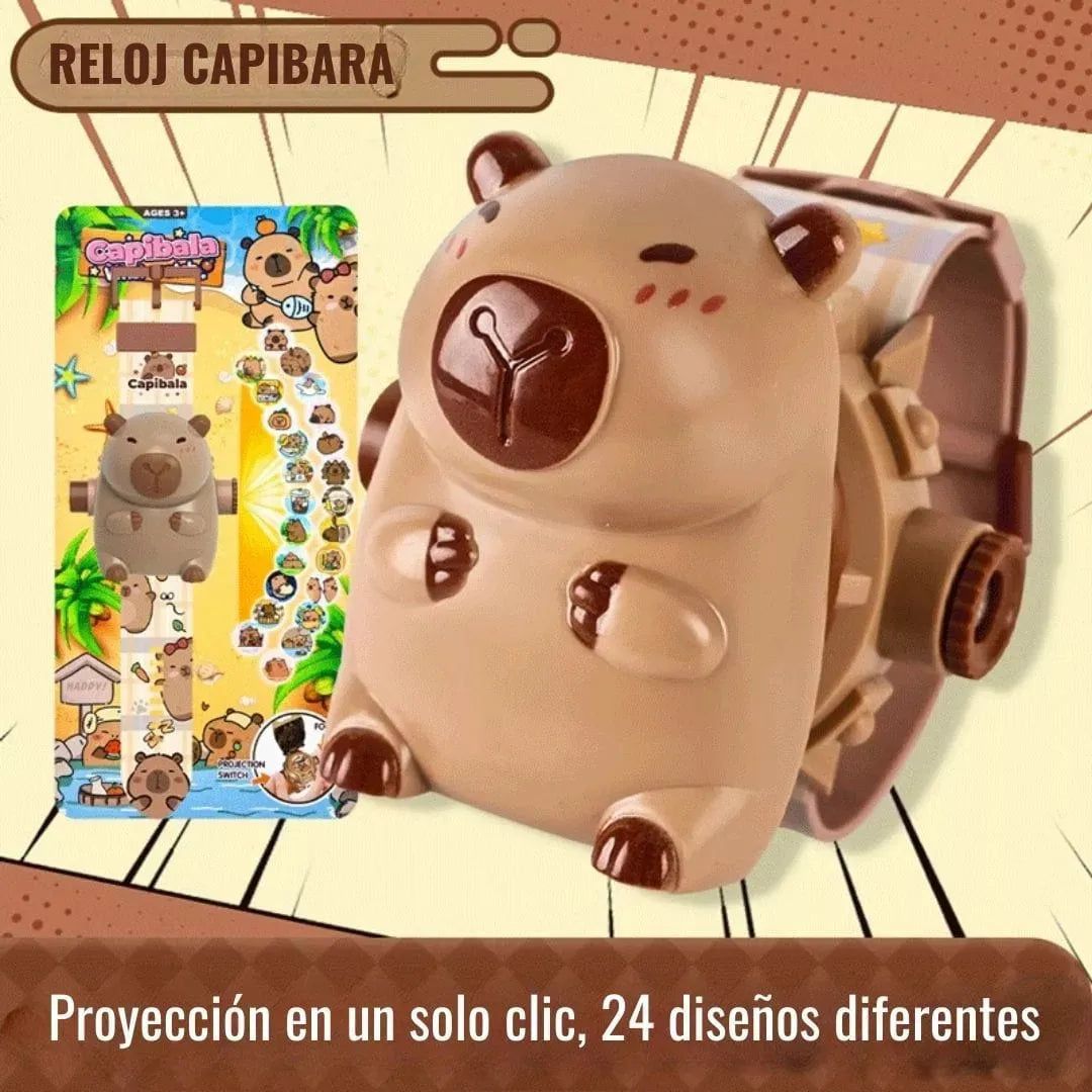 2 Relojes Proyector Capibara Niños