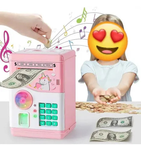 Alcancia Caja Fuerte Mini Banco Niños