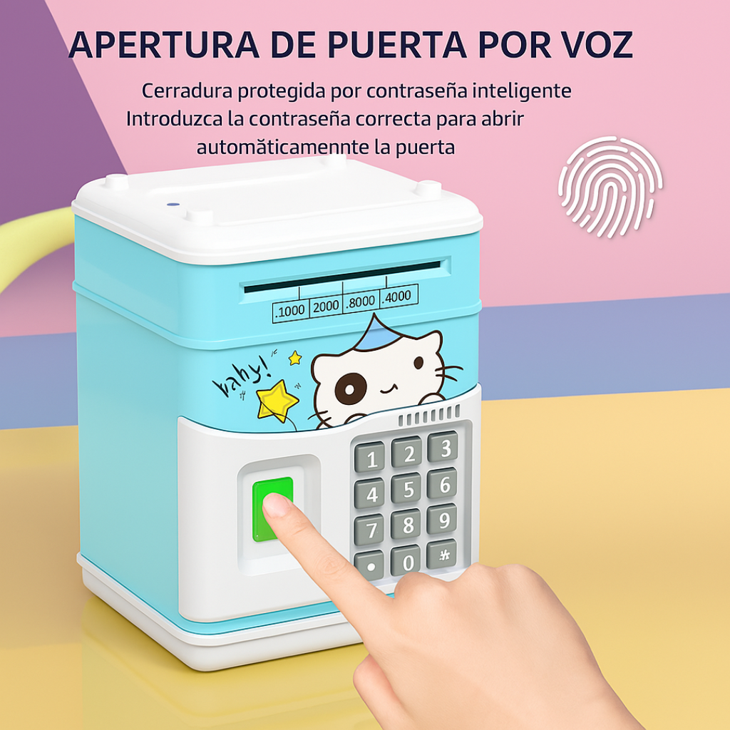 Alcancia Caja Fuerte Mini Banco Niños